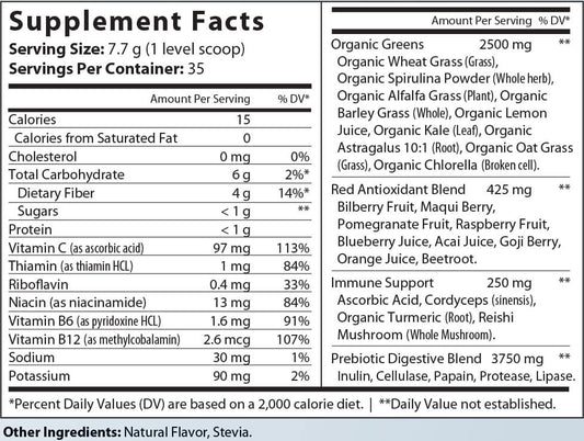 All - In/One Greens & Red SuperFood + Immune 270g Mixed Berry w/Natural Flavor