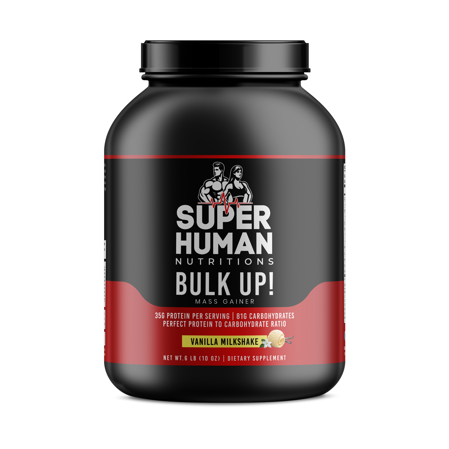 6lb Bulk Up! Mass Gainer Vanilla Milkshake w/Low Sugar