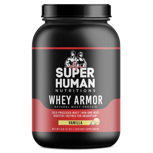 2lb Whey Armor Natural Protein Vanilla w/Stevia & Natural Flavor Non - GMO