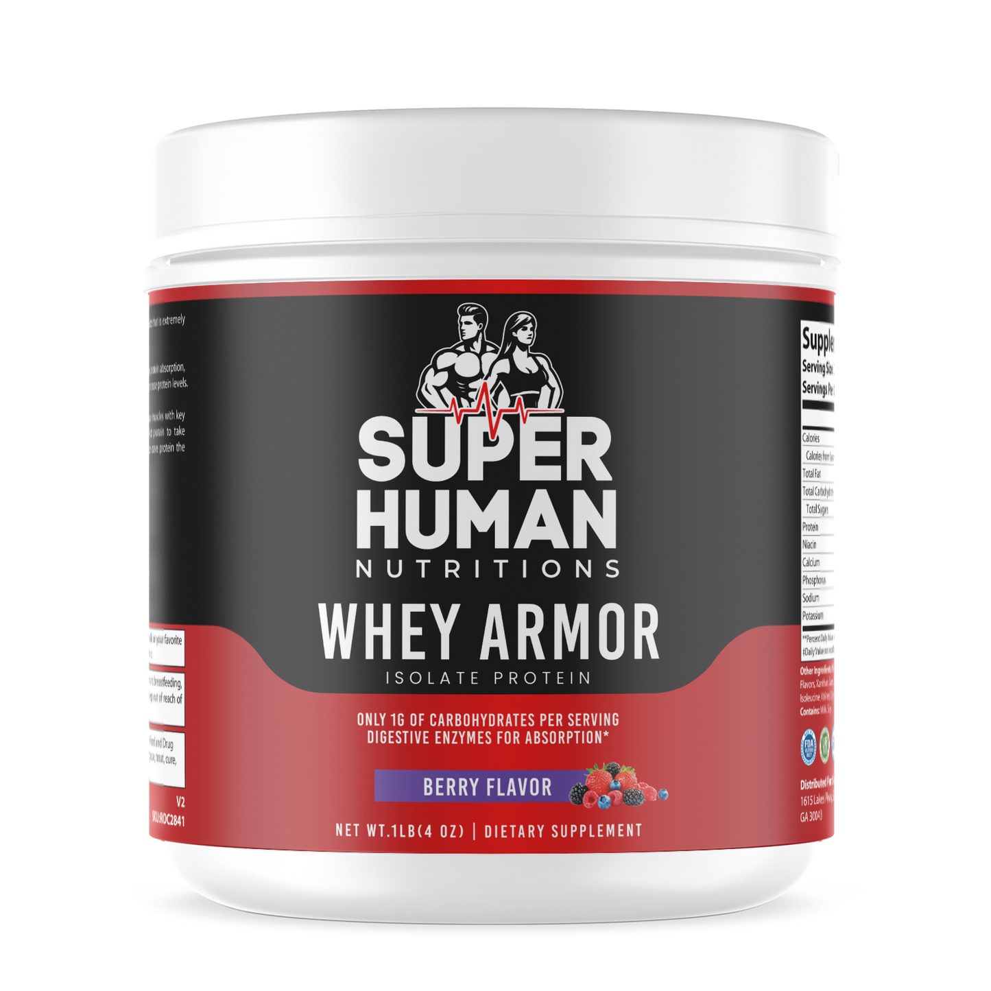 1lb Whey Armor Isolate Protein Berry