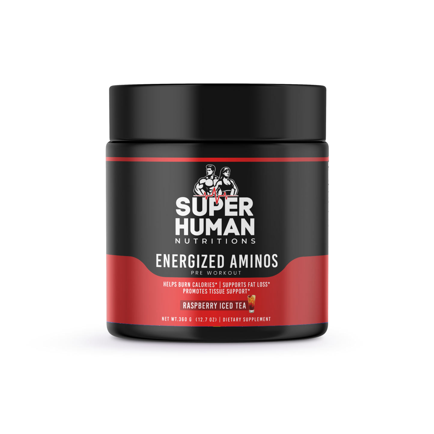 Energized Aminos Raspberry Iced Tea 360g – 40 servings