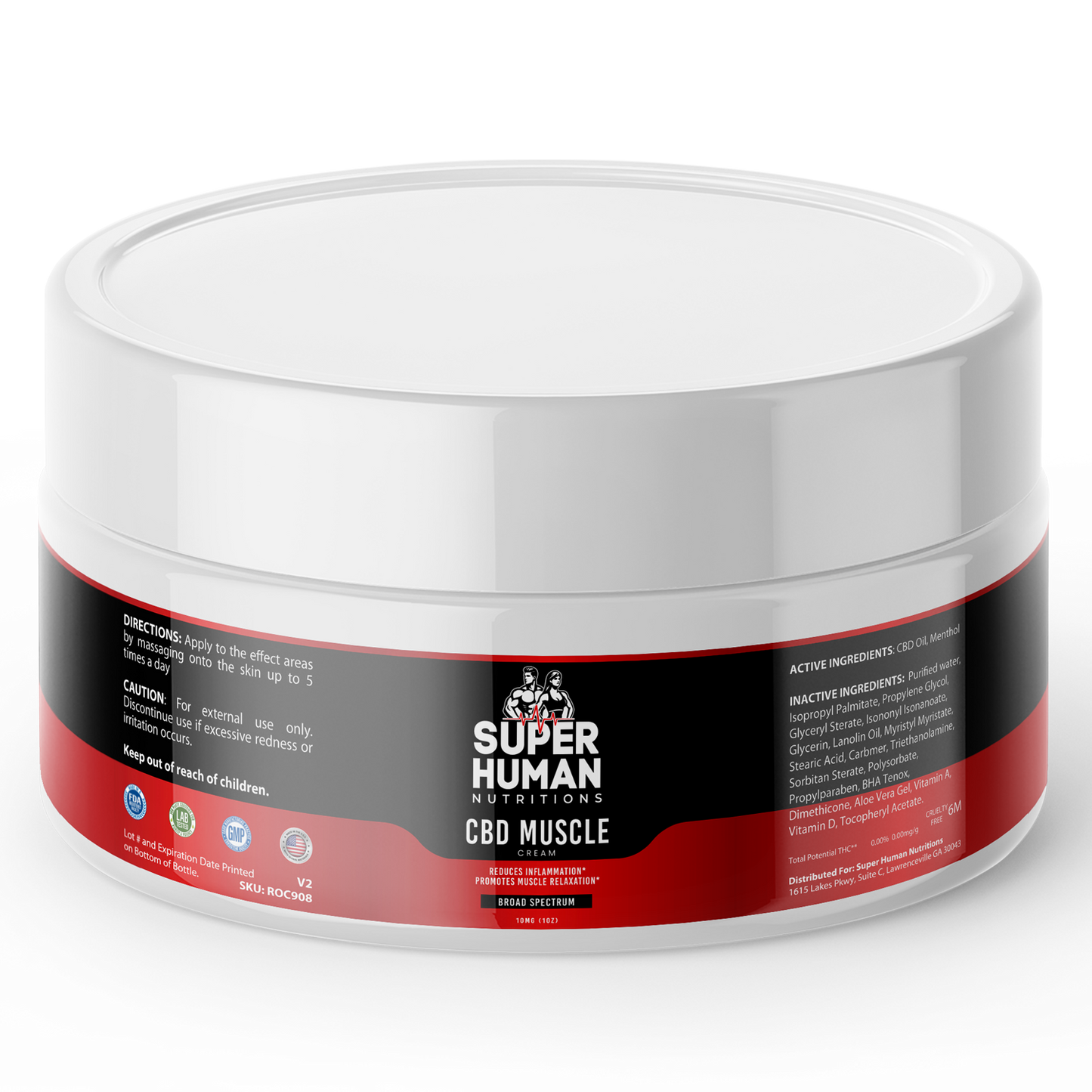 CBD Muscle Cream – Broad Spectrum 10mg (1oz)